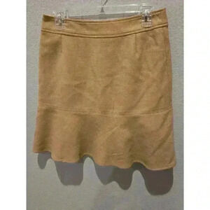 Gap Women's Flare Skirt Size 4 Beige Wool Blend Short Casual